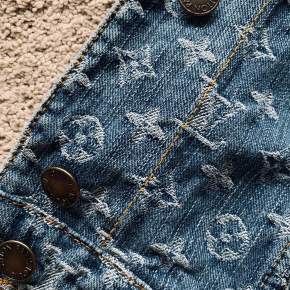 SOLD.Louis Vuitton Monogram Denim Jacket - Picture 8 of 8